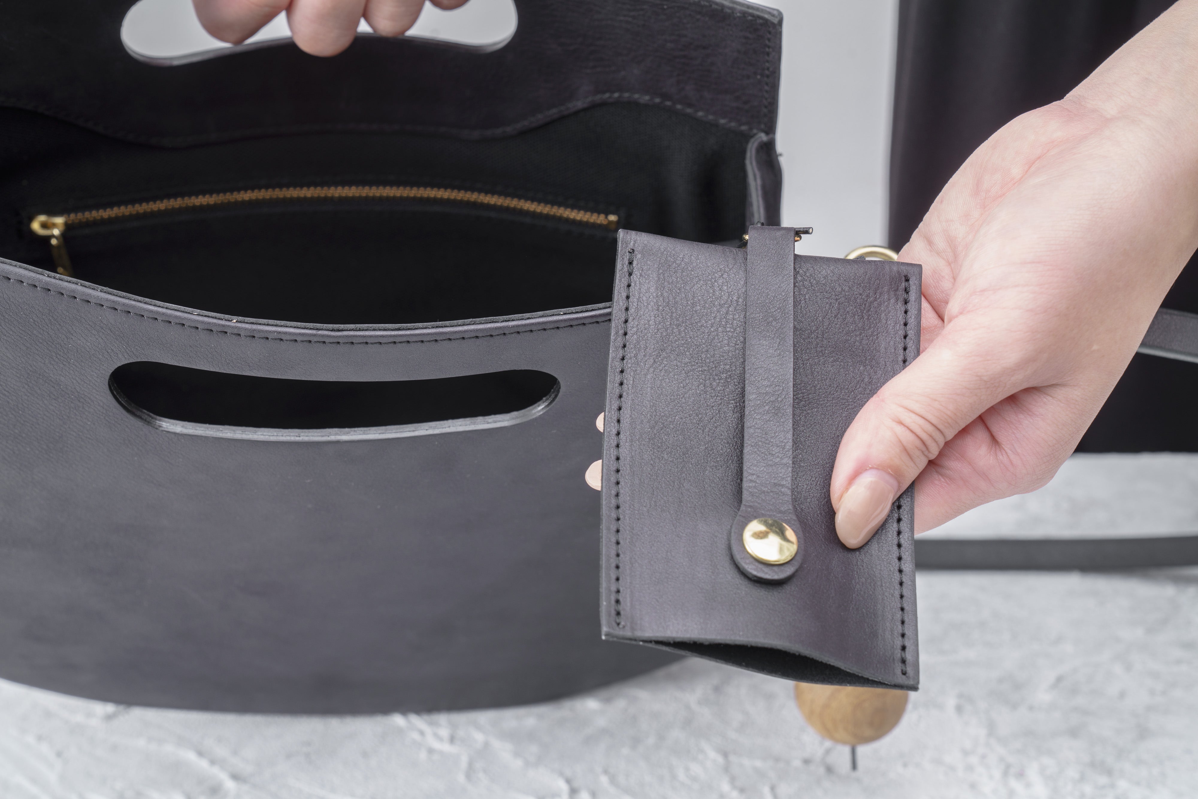 Sarah mu サラミュー BN-003 GRY 半丸トート & ショルダーバッグ